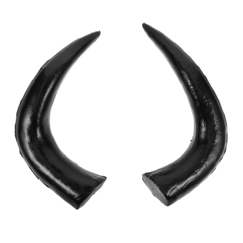 GLEAVI Dämonhörner Stirnband aus Kunststoff Schwarze Mittelgroße Oxhorn haarschmuck DIY Haarclip Flexibler Haarschmuck für Frauen Halloween Kostüm und Cosplay Zubehör von GLEAVI