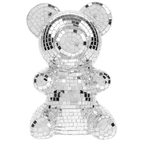 GLEAVI Disco Spiegel Bär Deko Glasstatue mit Reflektierenden Fliesen Langlebig für Tisch Party Valentinstag Weihnachtsfest Wohnzimmer Wohnzimmer Dekoration GLEAVI Disco Spiegel Bär Deko Glasstatue mit Reflektierenden Fliesen Langlebig für Tisch Party Valentinstag Weihnachtsfest Wohnzimmer Wohnzimmer Dekoration von GLEAVI