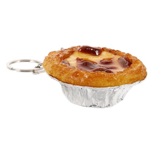 GLEAVI Eierkuchen-Schlüsselanhänger Eierkuchen-Anhänger-Charm Charme-Schlüsselanhänger Hängende Essensanhänger hochzeitsdekoration Eierkuchen-Hängeornamente Schlüsselbund Rostfreier Stahl von GLEAVI