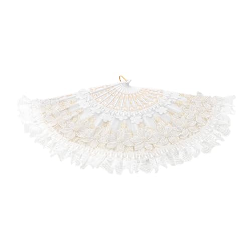 GLEAVI Eleganter Vintage Spitzenfächer Faltbarer Handfächer für Damen für Hochzeiten und Teegespräche Romantisches Tanzzubehör Weißer Fächer für Besondere Anlässe GLEAVI Eleganter Vintage Spitzenfächer Faltbarer Handfächer für Damen für Hochzeiten und Teegespräche Romantisches Tanzzubehör Weißer Fächer für Besondere Anlässe von GLEAVI