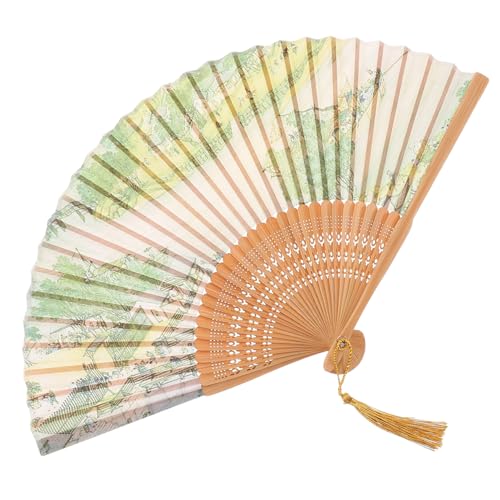 GLEAVI Faltbarer Handfächer im Chinesischen Stil Eleganter Handgefertigter Fächer mit Quasten für Partys Sommererfrischung Dekoratives Accessoire für Frauen und Mädchen GLEAVI Faltbarer Handfächer im Chinesischen Stil Eleganter Handgefertigter Fächer mit Quasten für Partys Sommererfrischung Dekoratives Accessoire für Frauen und Mädchen von GLEAVI