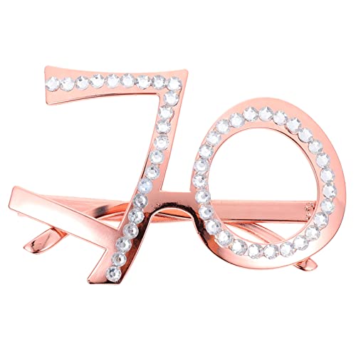 GLEAVI Geburtstag Partybrille mit Glitzersteinen Kreative Foto Requisiten für Geburtstagsfeiern Maskerade und Karneval Gold Farbige Brille für Unvergessliche Erinnerungen GLEAVI Geburtstag Partybrille mit Glitzersteinen Kreative Foto Requisiten für Geburtstagsfeiern Maskerade und Karneval Gold Farbige Brille für Unvergessliche Erinnerungen von GLEAVI
