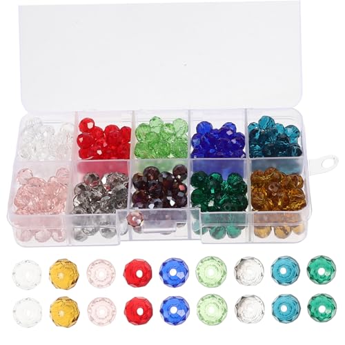 GLEAVI Glasperlen Facettierte Spacer Perlen für DIY Schmuckherstellung Hochwertige Glitzernde Bastelperlen Transparenten Farben für Kreative GLEAVI Glasperlen Facettierte Spacer Perlen für DIY Schmuckherstellung Hochwertige Glitzernde Bastelperlen Transparenten Farben für Kreative von GLEAVI