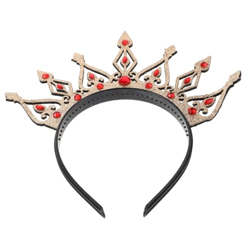 GLEAVI Goldenes Stirnband Damen Haarschmuck für Geburtstagsfeiern Hochzeiten und Partys Vielseitiges Tiara Accessoire und Formbeständig Passend für Frisuren und Anlässe von GLEAVI