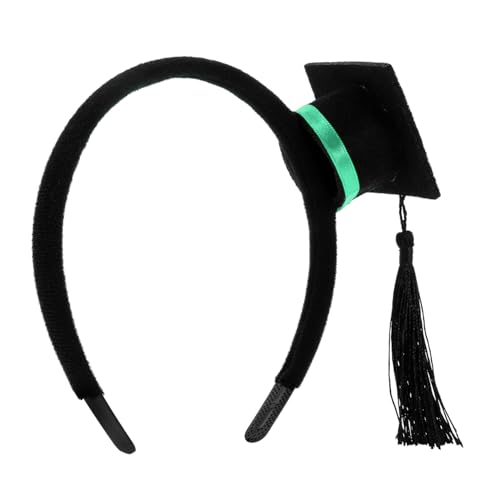 GLEAVI Graduierungskappen-Stirnband grad cap haarband Abschluss für sie Grad Partyzubehör Rosa Blau Abschluss Stirnband Abschlusskopfbedeckung für Erwachsene Plastik Green von GLEAVI