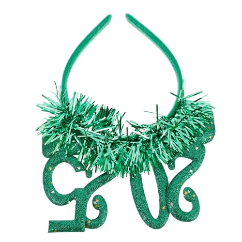 GLEAVI Grünes Year Haarreifen mit Glitzer und Gold Lametta Leichter Bequemer Kopfschmuck für Silvester und Weihnachtsfeiern Trendiges Partyzubehör für Festliche Anlässe GLEAVI Grünes Year Haarreifen mit Glitzer und Gold Lametta Leichter Bequemer Kopfschmuck für Silvester und Weihnachtsfeiern Trendiges Partyzubehör für Festliche Anlässe von GLEAVI