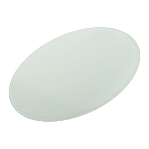 GLEAVI Hackbrett Küchenschneidebrett rundes schneidebrett Schneidebretter aus Glas Gegenschneidebrett Tischbettliste Schneidebrett für Fleisch gehärtetes Glas Weiß von GLEAVI