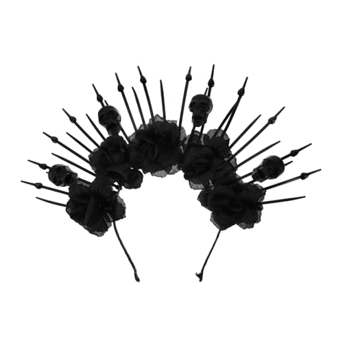 GLEAVI Halloween Haarreif mit Langlebigen Künstlichen Blumen und Design Wiederverwendbarer Farbechter Haarschmuck für Damen für Kostüm und Party Dekoration GLEAVI Halloween Haarreif mit Langlebigen Künstlichen Blumen und Design Wiederverwendbarer Farbechter Haarschmuck für Damen für Kostüm und Party Dekoration von GLEAVI