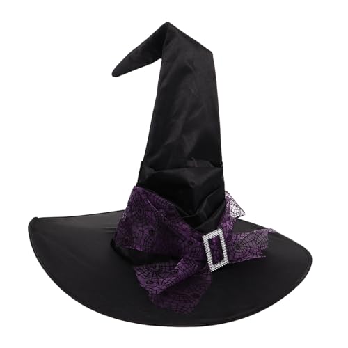 GLEAVI Halloween Hexenhut Damen Großes Ruched Design mit Atmungsaktiv Leicht für Halloween-party Karneval Cosplay und Maskerade Zubehör GLEAVI Halloween Hexenhut Damen Großes Ruched Design mit Atmungsaktiv Leicht für Halloween-party Karneval Cosplay und Maskerade Zubehör von GLEAVI