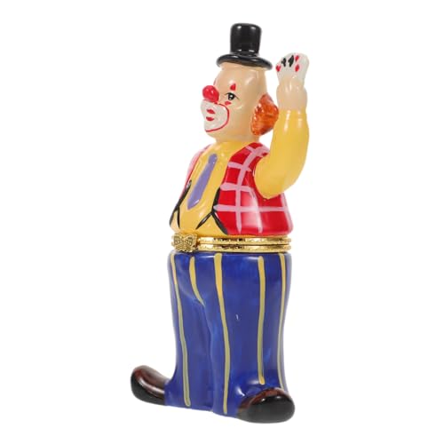 GLEAVI Handbemalte Keramik Clown Schmuckschatulle Halloween Dekoration Vielseitige Aufbewahrung für Schmuck und Kleinigkeiten Verspieltes Tischdekor für Karneval und Maskenfest GLEAVI Handbemalte Keramik Clown Schmuckschatulle Halloween Dekoration Vielseitige Aufbewahrung für Schmuck und Kleinigkeiten Verspieltes Tischdekor für Karneval und Maskenfest von GLEAVI