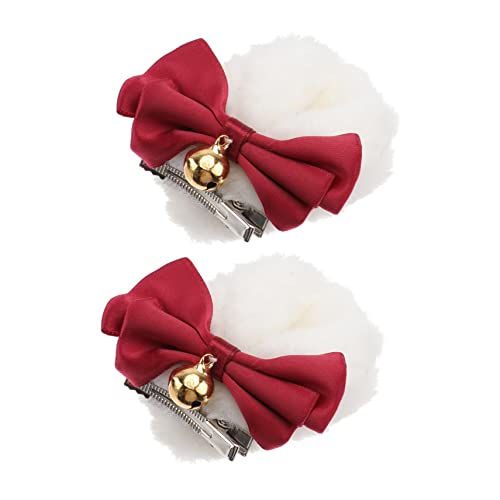 GLEAVI Handgemachtes Teiliges Haarschmuck mit Bärenohren und Plüschschleife Leichte Haarspangen für Mädchen Niedliches Accessoire für Kostümparty und Bühnenauftritt von GLEAVI