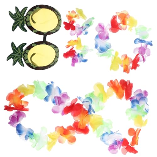 GLEAVI Hawaii Blumengirlande und Ananas Sonnenbrille Tropische Partydeko Hula Beach Party Kostüm Zubehör Leichter Natürlicher Look für Fotos und Sommer Events GLEAVI Hawaii Blumengirlande und Ananas Sonnenbrille Tropische Partydeko Hula Beach Party Kostüm Zubehör Leichter Natürlicher Look für Fotos und Sommer Events von GLEAVI