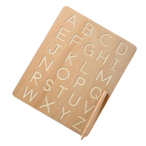 GLEAVI Holz Alphabet und Zahlen Lernspielzeug Schreibtafel Doppelseitiges Montessori Buchstaben und Zahlen Übungsbrett Glattes Sicheres Holzpuzzle für Konzentrations und Motorikförderung GLEAVI Holz Alphabet und Zahlen Lernspielzeug Schreibtafel Doppelseitiges Montessori Buchstaben und Zahlen Übungsbrett Glattes Sicheres Holzpuzzle für Konzentrations und Motorikförderung von GLEAVI