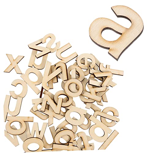 GLEAVI Holzbuchstaben zum Bemalen Unfertige Graffiti Alphabet Dekoration für Natürliche Wandbuchstaben für Kinderzimmer Party und Geschenkdeko von GLEAVI