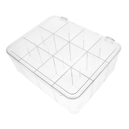 GLEAVI Kartenspeicherbox für Visitenkarten Transparente Aufbewahrung mit Fächern Abnehmbaren Trennwänden für Büro und Zuhause Schützt Ihre Karten Ordentlich und Unbeschädigt von GLEAVI