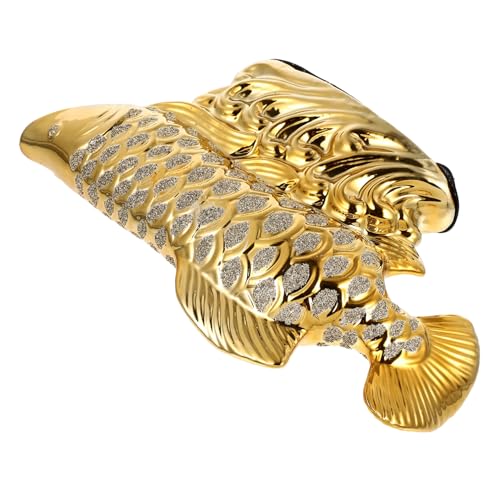 GLEAVI Keramik Fischornament Goldener Drache Desktop Deko Kreative Form Kompakte Für Wohn und Bürodekoration GLEAVI Keramik Fischornament Goldener Drache Desktop Deko Kreative Form Kompakte Für Wohn und Bürodekoration von GLEAVI
