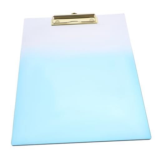 GLEAVI Klemmbrett mit Praktischem Clip Transparente Gradientfarbene Schreibunterlage für Büro Schule und Studium Wiederverwendbar und Langlebig für Dokumente und Notizen GLEAVI Klemmbrett mit Praktischem Clip Transparente Gradientfarbene Schreibunterlage für Büro Schule und Studium Wiederverwendbar und Langlebig für Dokumente und Notizen von GLEAVI