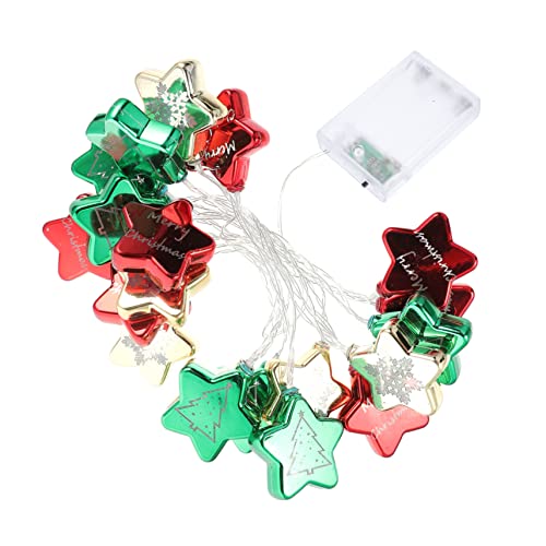 GLEAVI LED Fünfzackiger Stern Lichterkette Leds Kreative Weihnachtsdeko Batterie Betrieben für Party Festival Haus und Außenbereich Dekoration von GLEAVI