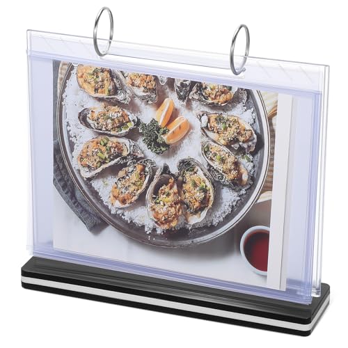 GLEAVI Menühalter Aus Acryl Vertikaler Menü Flyerhalter Papierständer Mehrzweck Dokumentenhalter Tafel Menükartenhalter Tischschildhalter Dokumentenhalter Für Den Schreibtisch von GLEAVI