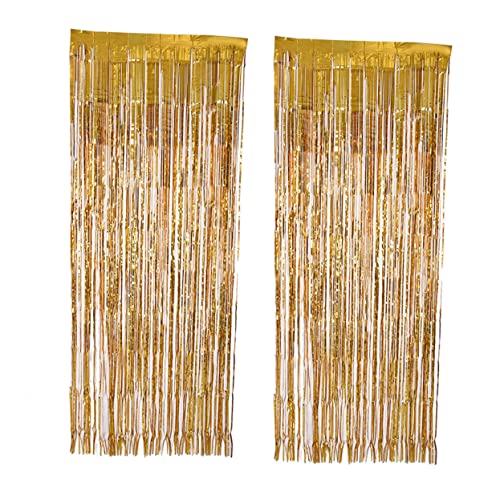 GLEAVI Metallic Foil Fransen Vorhang Gold Dekorative Fenster und Türvorhänge für Partys Hochzeiten Geburtstagsfeiern und Besondere Anlässe GLEAVI Metallic Foil Fransen Vorhang Gold Dekorative Fenster und Türvorhänge für Partys Hochzeiten Geburtstagsfeiern und Besondere Anlässe von GLEAVI