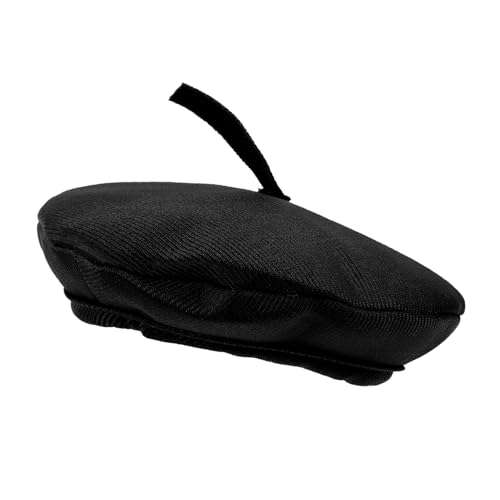 GLEAVI Mini Baumwoll Puppen Baskenmütze Schwarz Leicht DIY Puppenhut Dekoration Austauschbar Niedlich Für Puppen Zubehör von GLEAVI