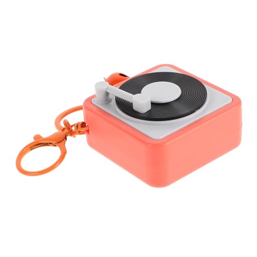 GLEAVI Mini Retro Kassettenrekorder Schlüsselanhänger Kreatives Musikbox Design für Taschen Autoschlüssel Orange Kompakt und Vielseitig Einsetzbar von GLEAVI