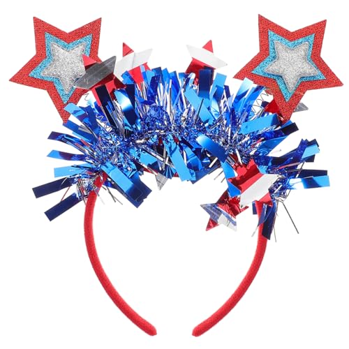 GLEAVI Patriotisches Stirnband mit Sternen für Unabhängigkeitstag für Feierlichkeiten Kostümpartys und Fotografie mit Freunden und Familie Vielseitig Einsetzbar GLEAVI Patriotisches Stirnband mit Sternen für Unabhängigkeitstag für Feierlichkeiten Kostümpartys und Fotografie mit Freunden und Familie Vielseitig Einsetzbar von GLEAVI