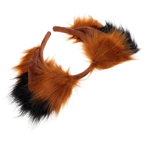 GLEAVI Plüsch Fuchs Ohren Haarband Elastisches Stirnband Japanischer Stil Weiches Kostümzubehör Für Damen Mädchen Halloween Cosplay Party von GLEAVI