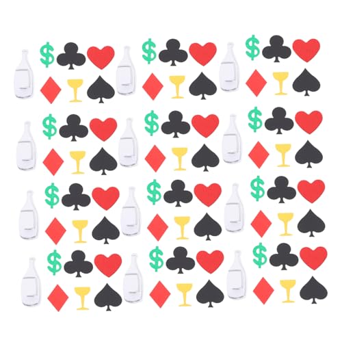 GLEAVI Poker Konfetti Party Deko Buntes Kunststoff Konfetti mit Pokerkarten Motiven Wiederverwendbar Glänzend für Las Vegas Themenpartys Tisch und Festivaldekoration GLEAVI Poker Konfetti Party Deko Buntes Kunststoff Konfetti mit Pokerkarten Motiven Wiederverwendbar Glänzend für Las Vegas Themenpartys Tisch und Festivaldekoration von GLEAVI