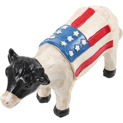GLEAVI Resin Cow Figurine mit Us Flagge Kreative Tischdekoration für Unabhängigkeitstag und Nationale Feiertage Vielseitiges für Büro und Zuhause Glücksbringer für Jahr des Ochsen GLEAVI Resin Cow Figurine mit Us Flagge Kreative Tischdekoration für Unabhängigkeitstag und Nationale Feiertage Vielseitiges für Büro und Zuhause Glücksbringer für Jahr des Ochsen von GLEAVI