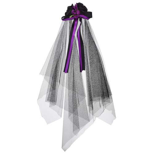 GLEAVI Rosenschleier-Stirnband: Halloween-Haarband – Blumenkrone mit Schleife – Kopfbedeckung zum Tag der Toten – Gothic-Kostüm-Accessoires für Frauen, Hochzeiten, Mädchen GLEAVI Rosenschleier-Stirnband: Halloween-Haarband – Blumenkrone mit Schleife – Kopfbedeckung zum Tag der Toten – Gothic-Kostüm-Accessoires für Frauen, Hochzeiten, Mädchen von GLEAVI