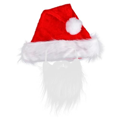 GLEAVI Santa Kostüm mit Weißem und Roter Weihnachtsmütze Leichtes Cosplay Zubehör für Erwachsene Festliches Verkleidungsset für Weihnachtsfeiern und Partyspaß GLEAVI Santa Kostüm mit Weißem und Roter Weihnachtsmütze Leichtes Cosplay Zubehör für Erwachsene Festliches Verkleidungsset für Weihnachtsfeiern und Partyspaß von GLEAVI