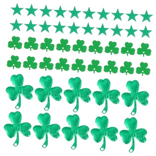 GLEAVI Shamrock Dekoration Kleeblatt Stern Papierschnitte für Patrick's Day Party Deko Raumdekoration und Geschenkidee für Freunde und Familie von GLEAVI