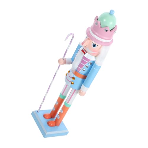 GLEAVI Traditionelle Holz Holzfigur Nutcracker Soldat Weihnachtsdeko Macaron Farbig Festliche Xmas Dekoration für Zuhause Büro Retail von GLEAVI