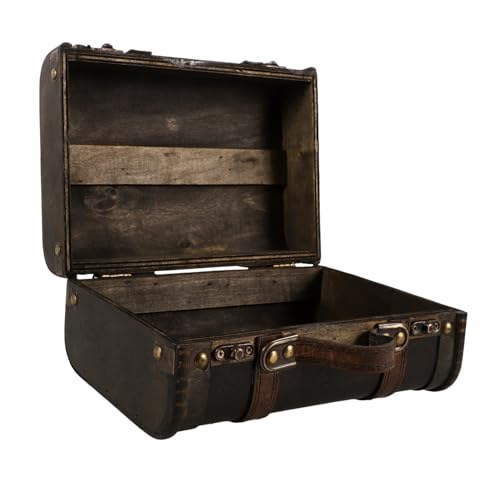 GLEAVI Vintage Aufbewahrungsbox aus Holz mit Deckel Retro Schmuckkästchen für Schmuck Armbänder und Kleinigkeiten Kleine Praktische Box für Ihre Kommode von GLEAVI