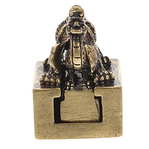 GLEAVI Vintage Drachenstempel aus Kupfer Dekorative Tierfigur für Schreibtisch Tischdeko und Wohnaccessoire für Chinesische Neujahr Robuste und Kunstvolle Kupferverarbeitung zur GLEAVI Vintage Drachenstempel aus Kupfer Dekorative Tierfigur für Schreibtisch Tischdeko und Wohnaccessoire für Chinesische Neujahr Robuste und Kunstvolle Kupferverarbeitung zur von GLEAVI