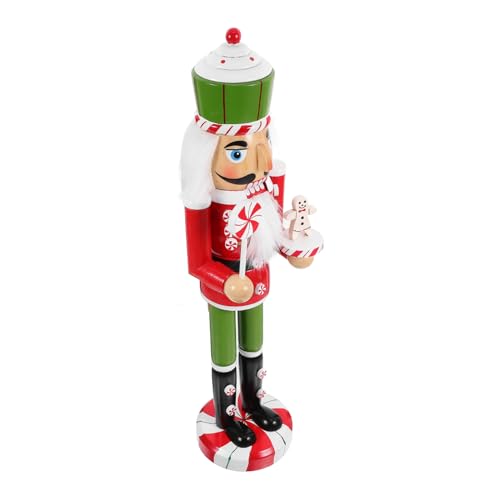 GLEAVI Weihnachtliche Holzfigur Roter Lebkuchenmann mit Grünem Hut Weihnachtsdeko Nachhaltig für Innenbereich Festliche Sammlerfigur GLEAVI Weihnachtliche Holzfigur Roter Lebkuchenmann mit Grünem Hut Weihnachtsdeko Nachhaltig für Innenbereich Festliche Sammlerfigur von GLEAVI