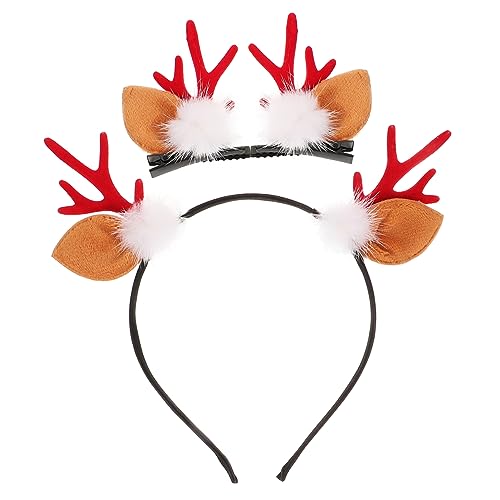 GLEAVI Weihnachtlicher Rentier Haarreif Teilig mit Roten Weißen Geweihen Leichtes Angenehmes Stoffmaterial Modischer Kopfschmuck für Party Kostümfest und Geschenkidee GLEAVI Weihnachtlicher Rentier Haarreif Teilig mit Roten Weißen Geweihen Leichtes Angenehmes Stoffmaterial Modischer Kopfschmuck für Party Kostümfest und Geschenkidee von GLEAVI