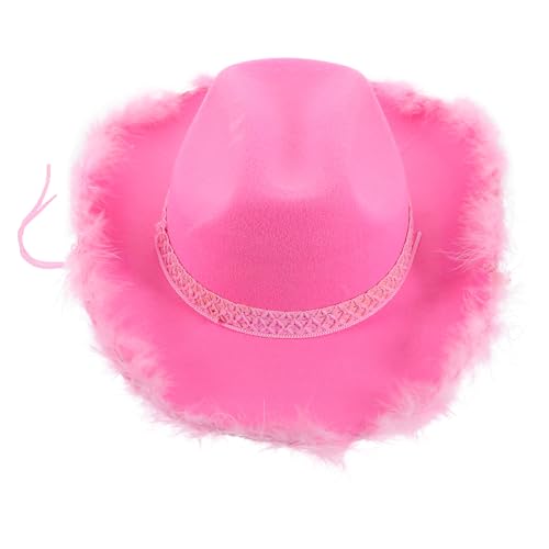GLEAVI Western Cowgirl Hut mit Verstellbarem Kinngurt Partyhut für Damen und Herren Leichter Cowboyhut für Kostüme Festivals und Besondere Anlässe GLEAVI Western Cowgirl Hut mit Verstellbarem Kinngurt Partyhut für Damen und Herren Leichter Cowboyhut für Kostüme Festivals und Besondere Anlässe von GLEAVI