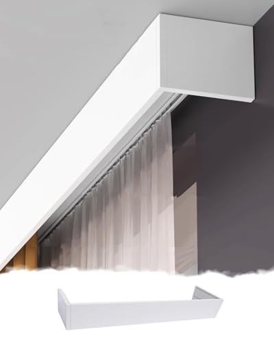 GLFNB Aluminium-Vorhangschiene – Verdunkelungskassette für Fenster,tive Vorhangkästen für Jalousien, benutzerdefinierte Länge, Keine Schienen im Lieferumfang enthalten (305 cm/10 Fuß) von GLFNB
