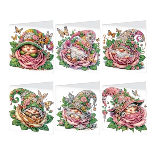 GLIDIAM 6er Set Diamond Painting Grußkarten Set Geburtstagskarte Diamond Painting Karten Dankeskarte Diamant Malerei Segensgrußkarte Feiertagskarten Stickerei Kreuzstich Geschenk || Wichtel Zwerge GLIDIAM 6er Set Diamond Painting Grußkarten Set Geburtstagskarte Diamond Painting Karten Dankeskarte Diamant Malerei Segensgrußkarte Feiertagskarten Stickerei Kreuzstich Geschenk || Wichtel Zwerge von GLIDIAM