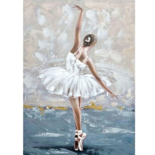 GLIDIAM Diamond Painting Ballerina, Diamant Malerei Bilder Tanzende Frau Ballett, 30x40cm DIY Full Drill Basteln Erwachsene, Mosaik Stickerei Kreuzstich Geschenk für Wanddeko Wohnzimmer Schlafzimmer GLIDIAM Diamond Painting Ballerina, Diamant Malerei Bilder Tanzende Frau Ballett, 30x40cm DIY Full Drill Basteln Erwachsene, Mosaik Stickerei Kreuzstich Geschenk für Wanddeko Wohnzimmer Schlafzimmer von GLIDIAM