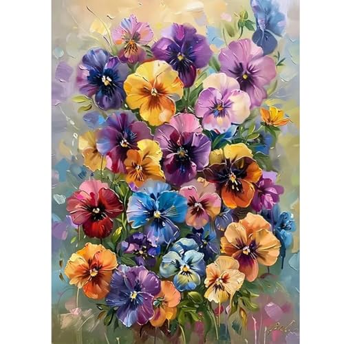 GLIDIAM Diamond Painting Blumen Veilchen, Diamant Malerei Bilder Landschaft, 30x40cm DIY Full Drill Basteln Erwachsene, Mosaik Stickerei Kreuzstich Geschenk für Wanddeko Wohnzimmer Schlafzimmer GLIDIAM Diamond Painting Blumen Veilchen, Diamant Malerei Bilder Landschaft, 30x40cm DIY Full Drill Basteln Erwachsene, Mosaik Stickerei Kreuzstich Geschenk für Wanddeko Wohnzimmer Schlafzimmer von GLIDIAM