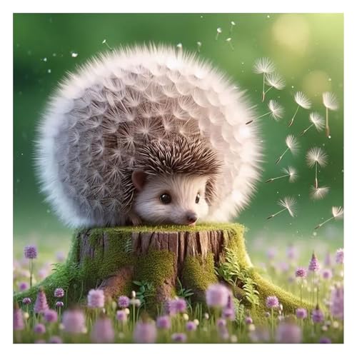 GLIDIAM Diamond Painting Igel Pusteblume Löwenzahn, Diamant Malerei Bilder Tiere, 30x30cm DIY Full Drill Basteln Erwachsene, Mosaik Stickerei Kreuzstich Geschenk für Wanddeko Wohnzimmer Schlafzimmer GLIDIAM Diamond Painting Igel Pusteblume Löwenzahn, Diamant Malerei Bilder Tiere, 30x30cm DIY Full Drill Basteln Erwachsene, Mosaik Stickerei Kreuzstich Geschenk für Wanddeko Wohnzimmer Schlafzimmer von GLIDIAM