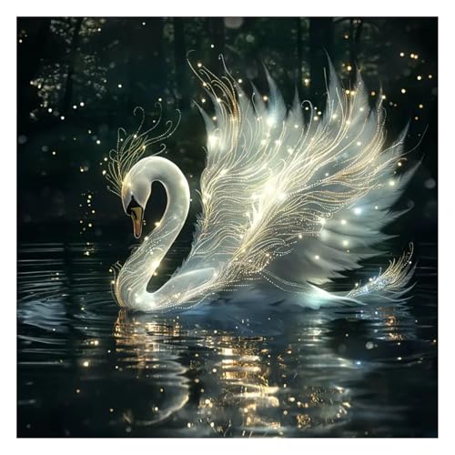 GLIDIAM Diamond Painting Schwan, Diamant Malerei Bilder Tiere Landschaft, 30x30cm DIY Full Drill Basteln Erwachsene, Mosaik Stickerei Kreuzstich Geschenk für Wanddeko Wohnzimmer Schlafzimmer GLIDIAM Diamond Painting Schwan, Diamant Malerei Bilder Tiere Landschaft, 30x30cm DIY Full Drill Basteln Erwachsene, Mosaik Stickerei Kreuzstich Geschenk für Wanddeko Wohnzimmer Schlafzimmer von GLIDIAM