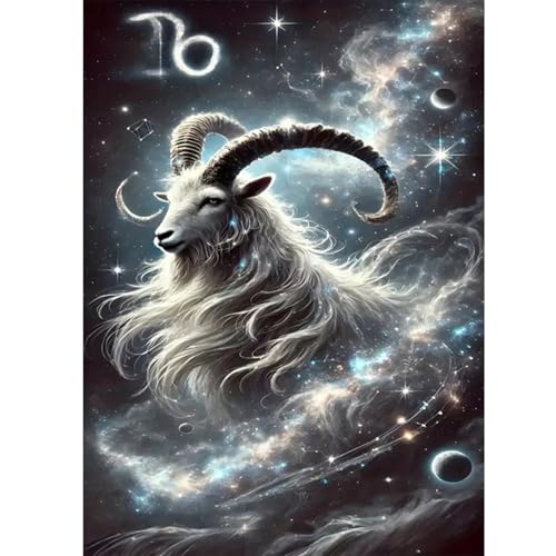 GLIDIAM Diamond Painting Sternzeichen Steinbock, Diamant Malerei Bilder Tiere, 30x40cm DIY Full Drill Basteln Erwachsene, Mosaik Stickerei Kreuzstich Geschenk für Wanddeko Wohnzimmer Schlafzimmer GLIDIAM Diamond Painting Sternzeichen Steinbock, Diamant Malerei Bilder Tiere, 30x40cm DIY Full Drill Basteln Erwachsene, Mosaik Stickerei Kreuzstich Geschenk für Wanddeko Wohnzimmer Schlafzimmer von GLIDIAM
