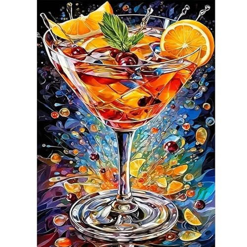 GLIDIAM Diamond Painting Weinglas Whiskey Getränke, Diamant Malerei Bilder Küche, 30x40cm DIY Full Drill Basteln Erwachsene, Mosaik Stickerei Kreuzstich Geschenk für Wanddeko Wohnzimmer Schlafzimmer GLIDIAM Diamond Painting Weinglas Whiskey Getränke, Diamant Malerei Bilder Küche, 30x40cm DIY Full Drill Basteln Erwachsene, Mosaik Stickerei Kreuzstich Geschenk für Wanddeko Wohnzimmer Schlafzimmer von GLIDIAM