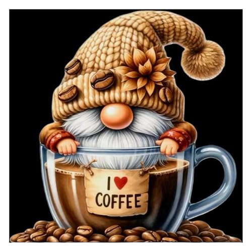 GLIDIAM Diamond Painting Wichtel Kaffee Zwerge, Diamant Malerei Bilder Gnome, 30x30cm DIY Full Drill Basteln Erwachsene, Mosaik Stickerei Kreuzstich Geschenk für Wanddeko Wohnzimmer Schlafzimmer GLIDIAM Diamond Painting Wichtel Kaffee Zwerge, Diamant Malerei Bilder Gnome, 30x30cm DIY Full Drill Basteln Erwachsene, Mosaik Stickerei Kreuzstich Geschenk für Wanddeko Wohnzimmer Schlafzimmer von GLIDIAM