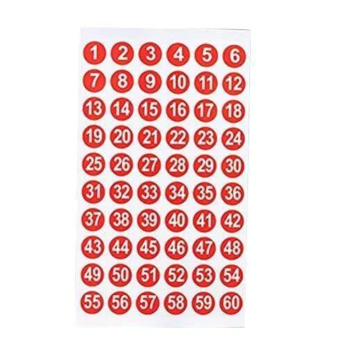 GLIMDA 1-300 Aufkleber Runde Zahl Rot Digital Aufkleber Label Nagellack Wasserdicht Selbstaufkleber Bar Aufkleber Tasse Multifunktionskleber von GLIMDA