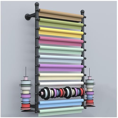 GLJTUO Mehrzweck-Wandregal Aus Metall Für Bänder, Schals, Krawatten, Geschenkpapier, Handtücher. Ideal Für Einzelhandelsgeschäfte, Bastelräume, Floristen Und Schlafzimmer.,Black-120×120cm GLJTUO Mehrzweck-Wandregal Aus Metall Für Bänder, Schals, Krawatten, Geschenkpapier, Handtücher. Ideal Für Einzelhandelsgeschäfte, Bastelräume, Floristen Und Schlafzimmer.,Black-120×120cm von GLJTUO